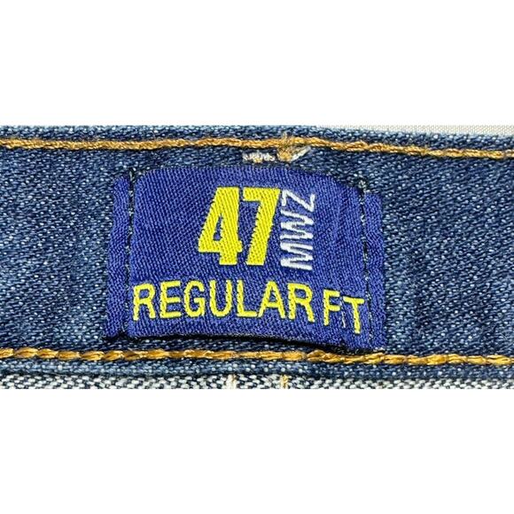 Wrangler Men's 47MWZ Regular Fit Straight Leg Western Blue Jeans - Size 42x30 - Picture 6 of 7